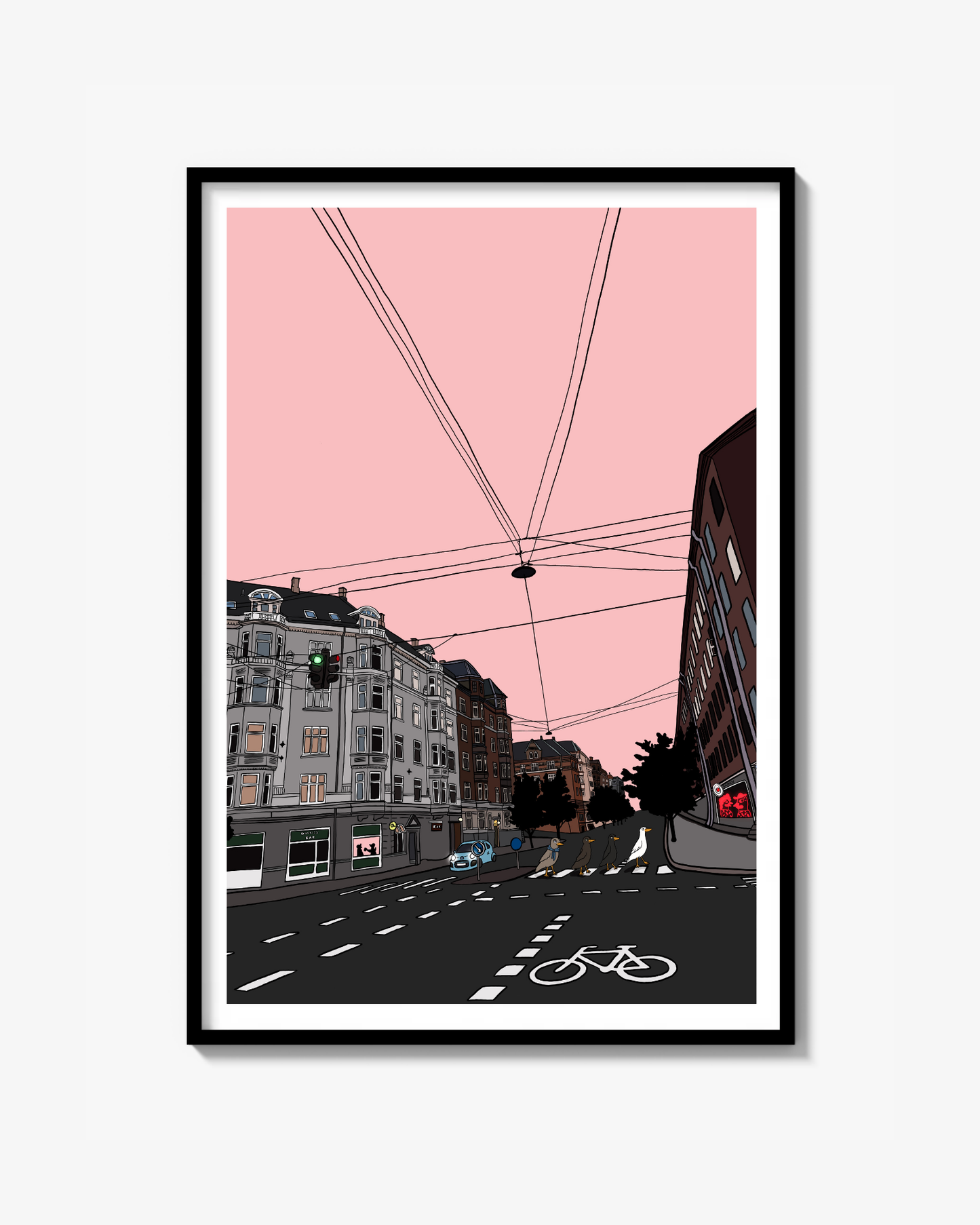 Streetfood in copenhagen, The Beatles - poster