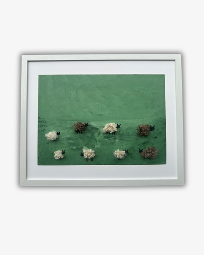 Sheep no 1 Mixed media vægkunst