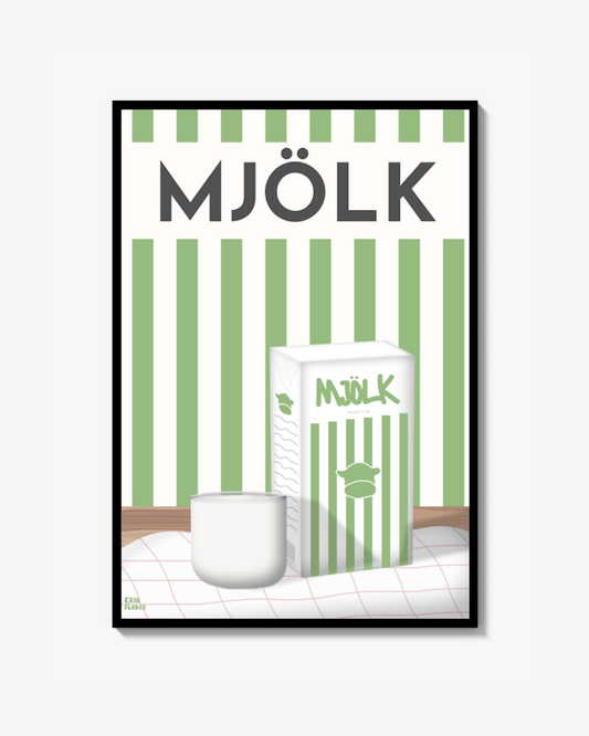 Grön Mjölk Poster