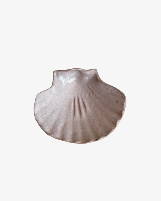 Handmade seashell dish - pink