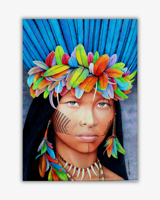 Akvarel - Mujer indigena Original