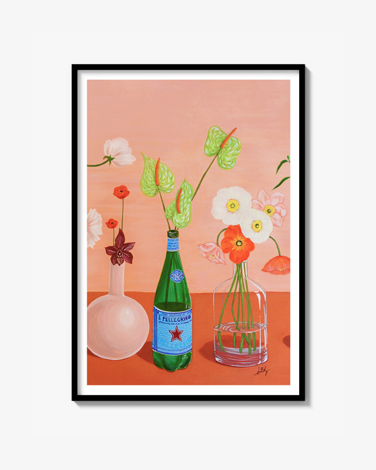 FLEURS ROSES (Centre) - Poster