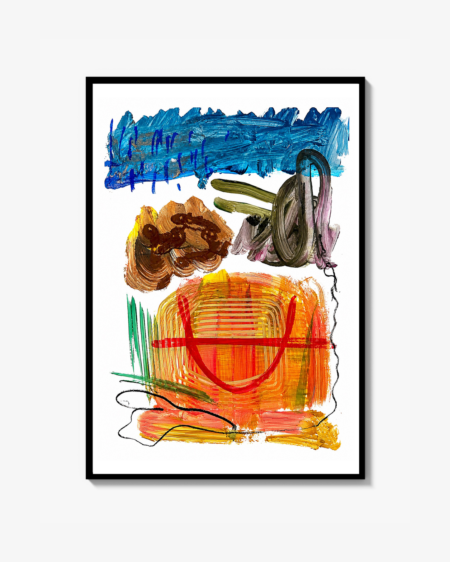 Primitivt abstrakt kunstværk - Poster