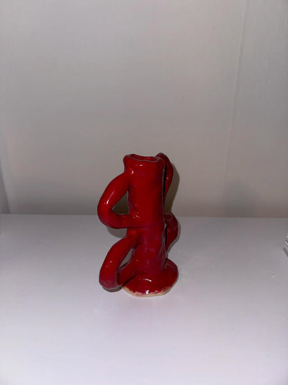 RED CANDLE HOLDER