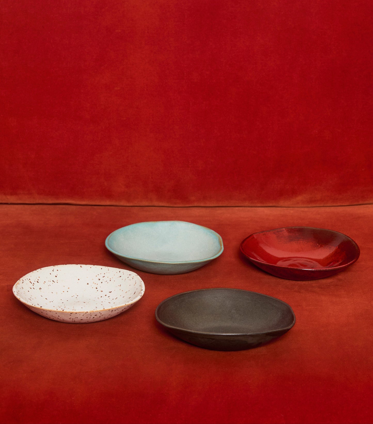 Handmade small snack bowl - black/grey