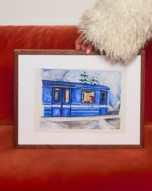 ”Tomten tar tuben” Original painting