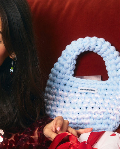Icey satin crochet bag
