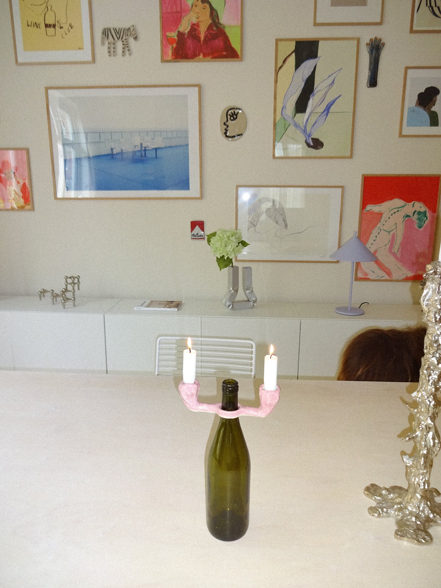 PINK WINE CANDLE HOLDER