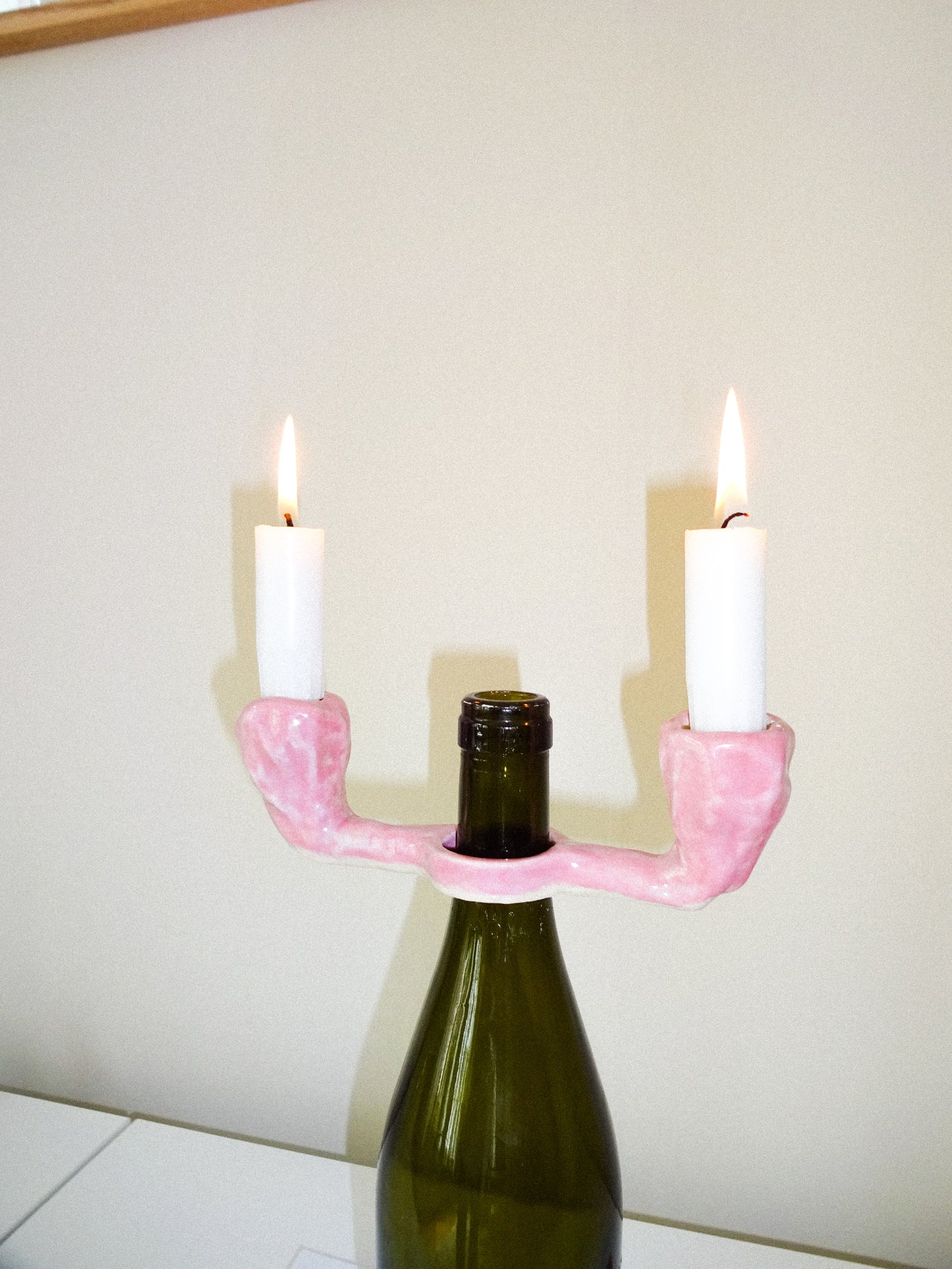 PINK WINE CANDLE HOLDER