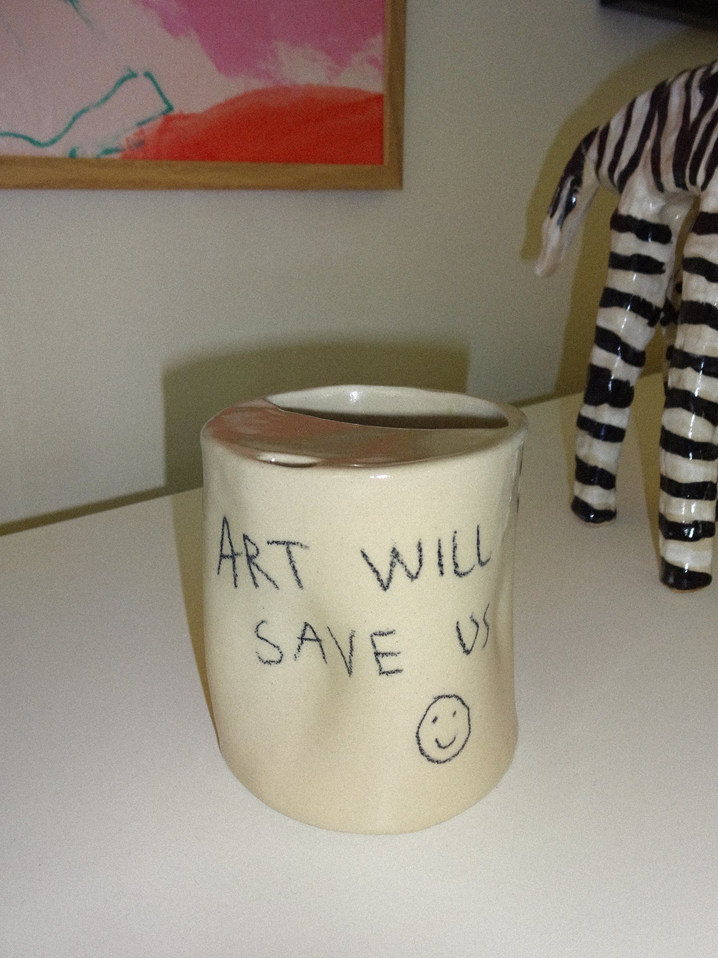 ART WILL SAVE US TAKE AWAY CUP