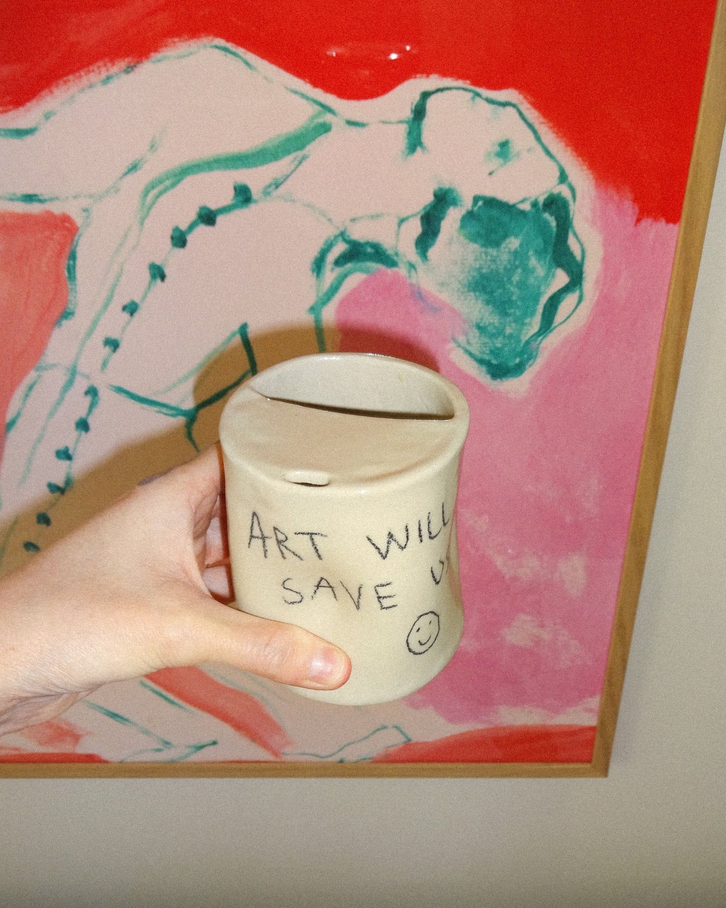 ART WILL SAVE US TAKE AWAY CUP