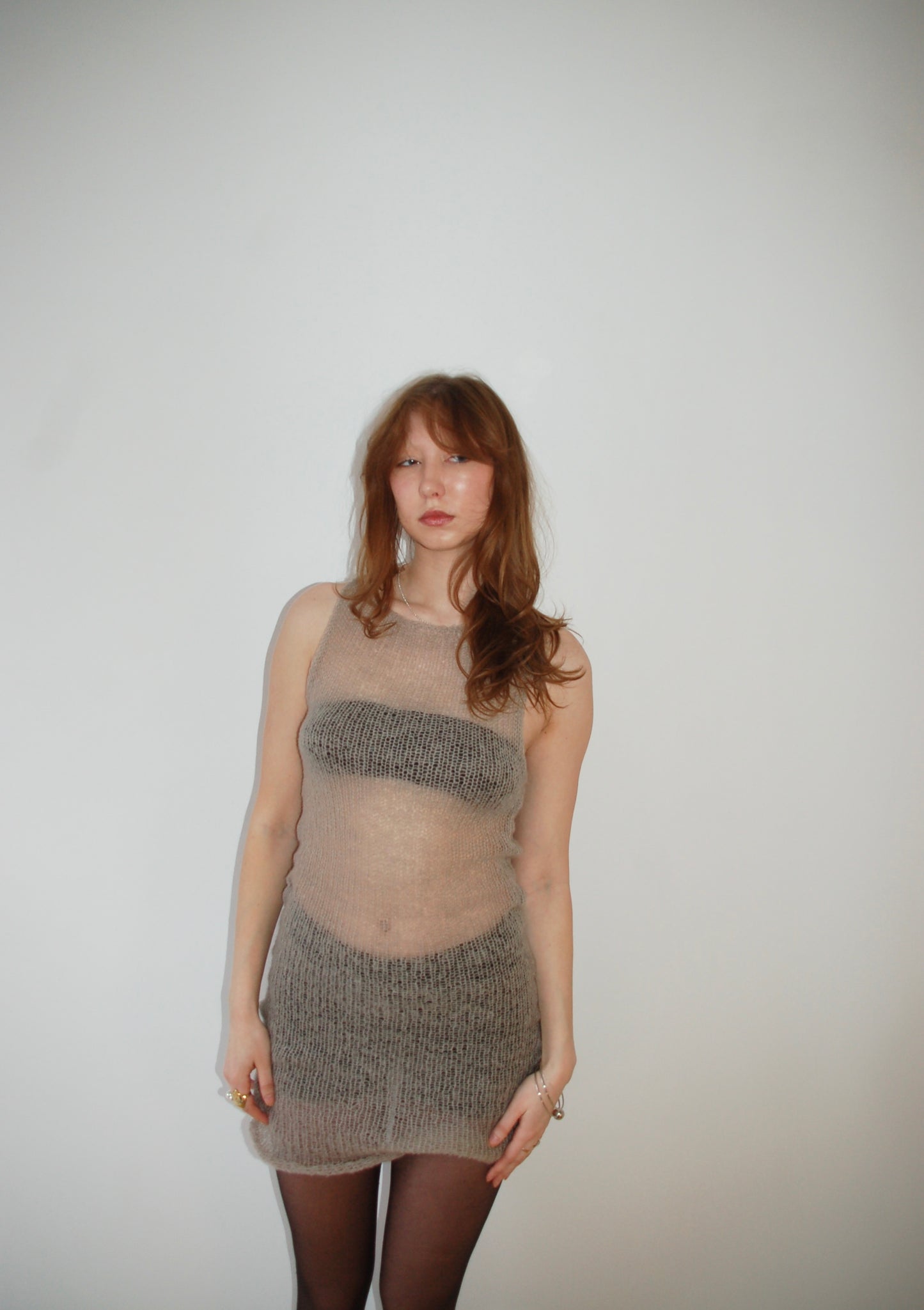 Beige naked Dress - Mohair (S/M)