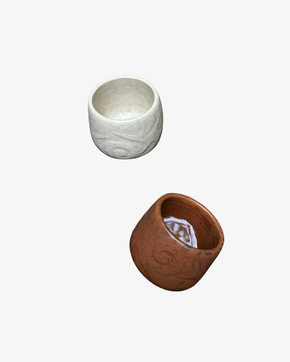 Etched Cups with Stars and Spirals