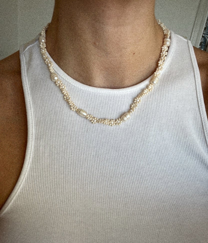 Fia Necklace Big Pearls (Made to order)