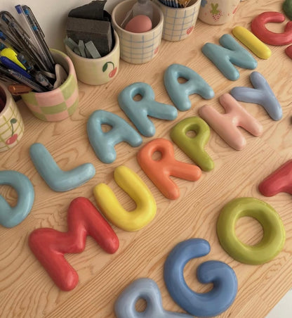 Handmade ceramic letters (Customizable)