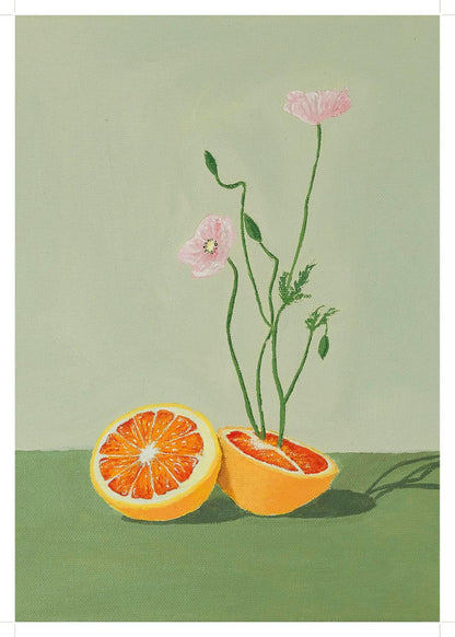 Grapefruit Vase - Poster