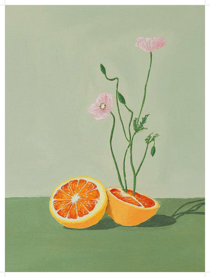 Grapefruit Vase - Poster