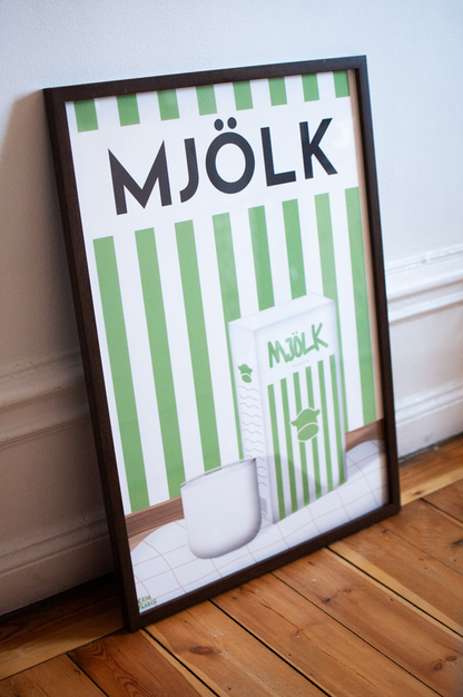 Grön Mjölk Poster