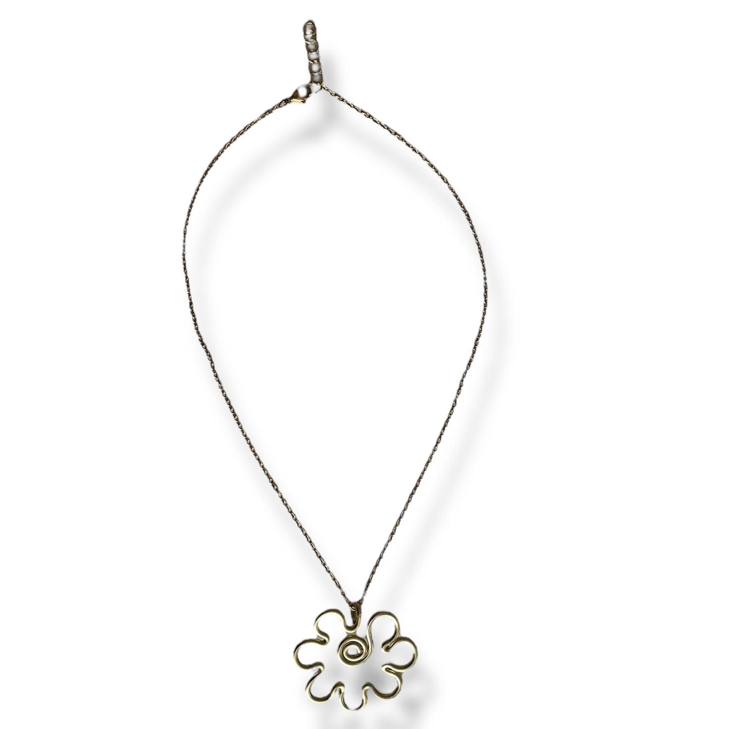 Necklace, Bubbly flower - Gold