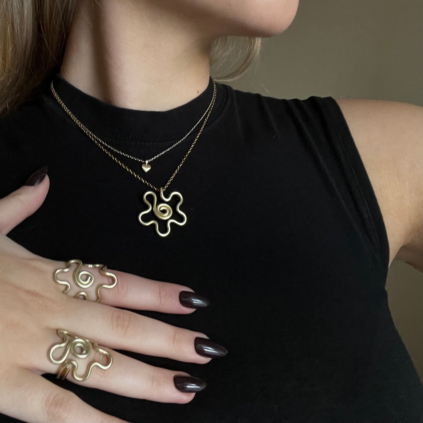 Halsband, Mini-blomma - Guld