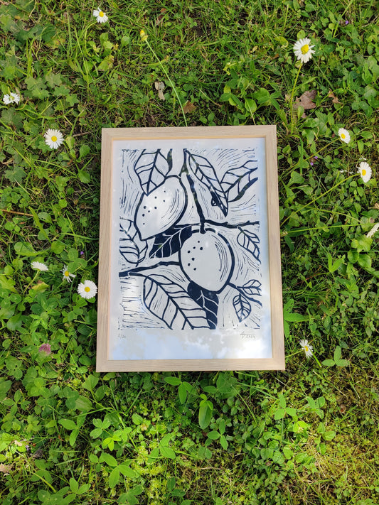 Lemon tree Linoleumprint