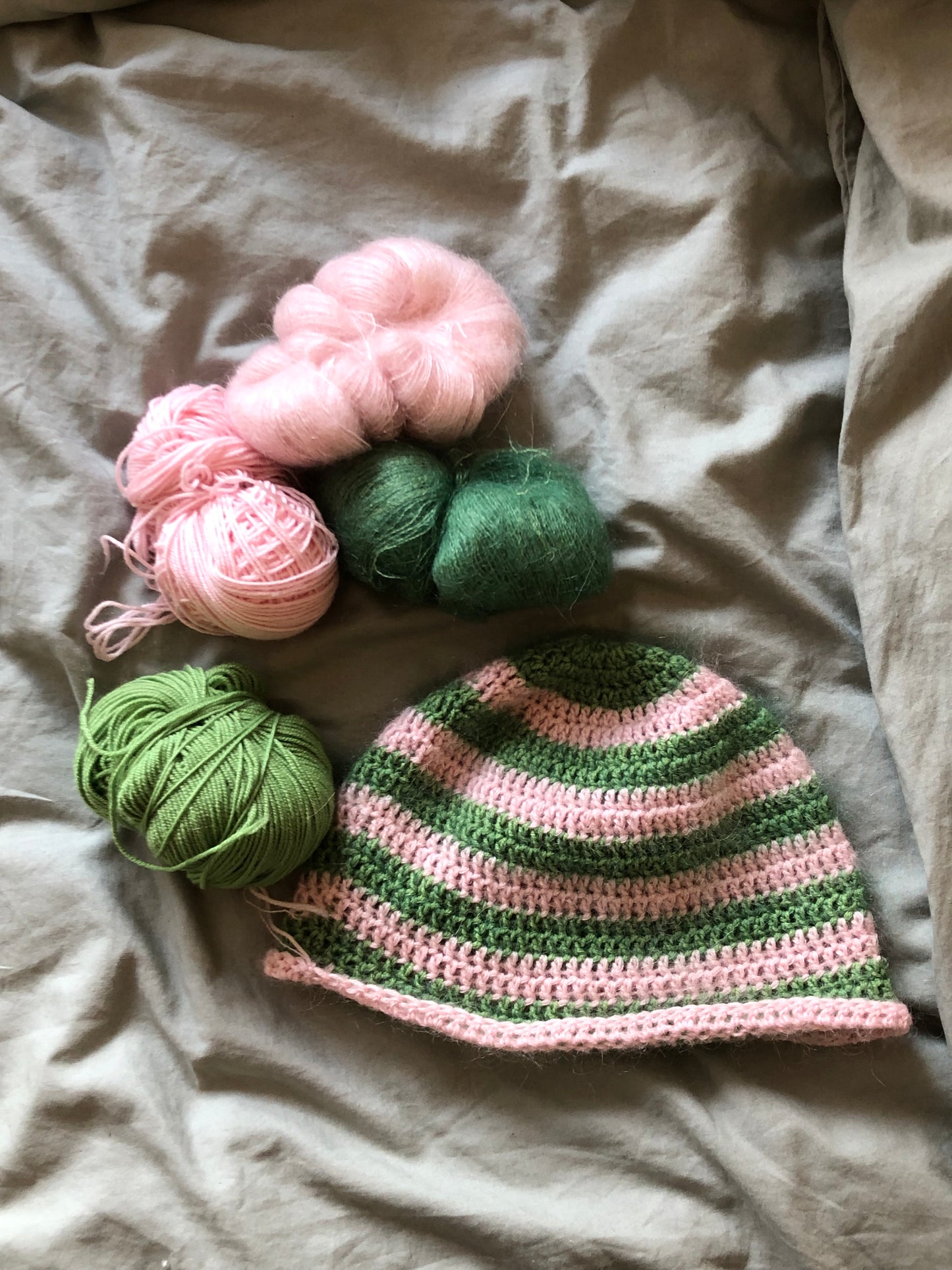 Hat - Green/Pink