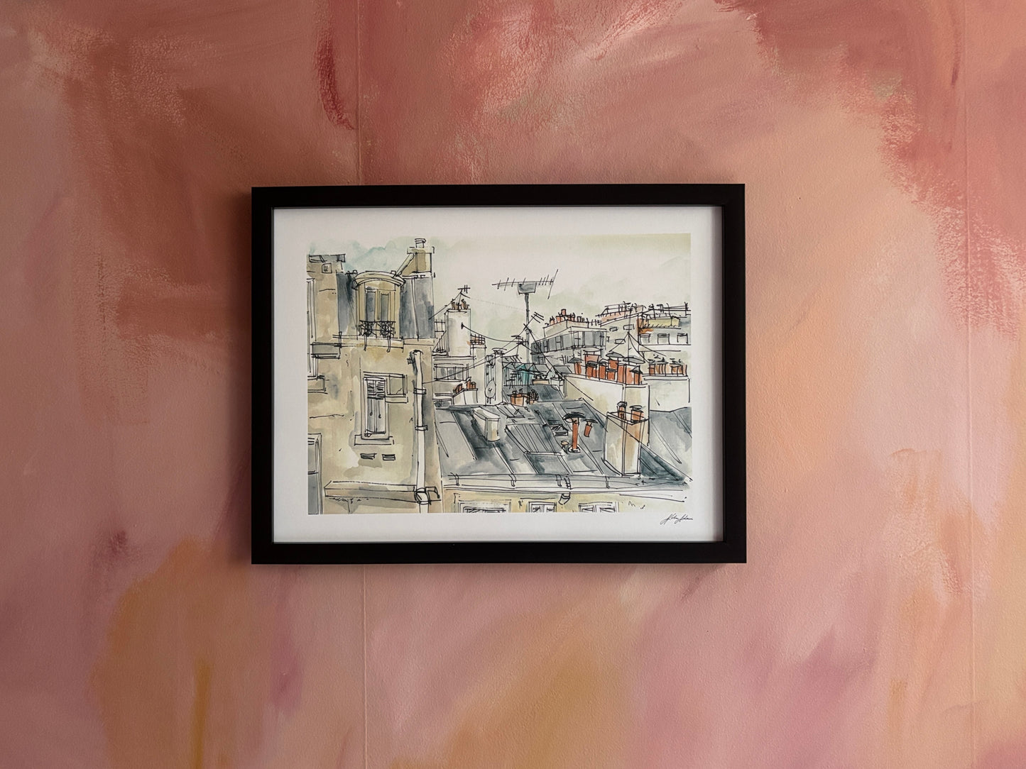 Rooftops in Paris Print