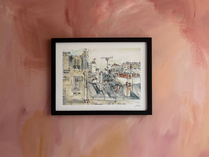 Rooftops in Paris Print