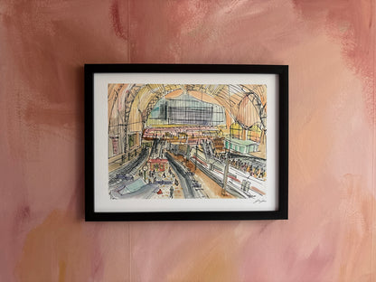 Hamburg central station Print