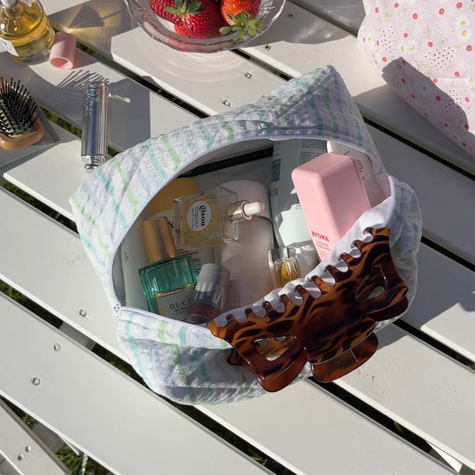 Upcycled Makeup bag large - Lucca