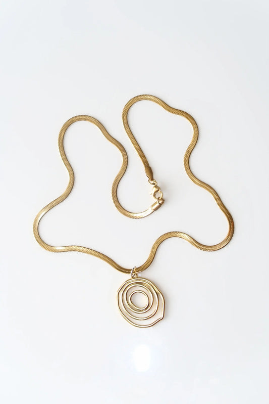 ZINNIA - Gold Swirl Necklace