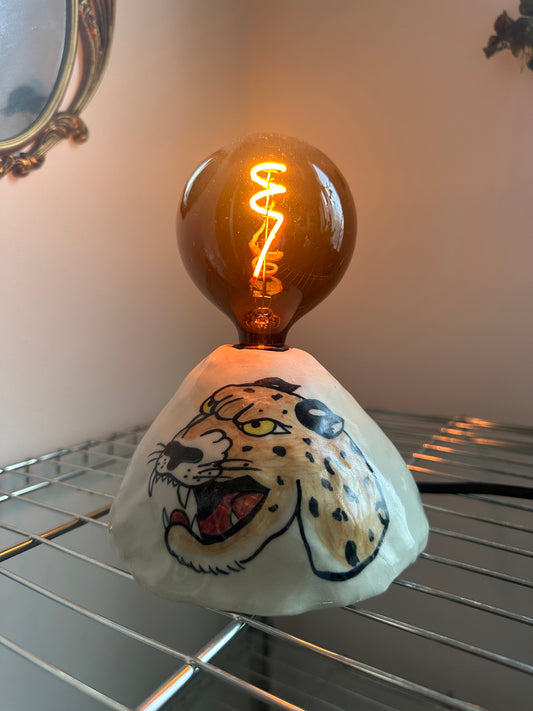 Leopard lamp base