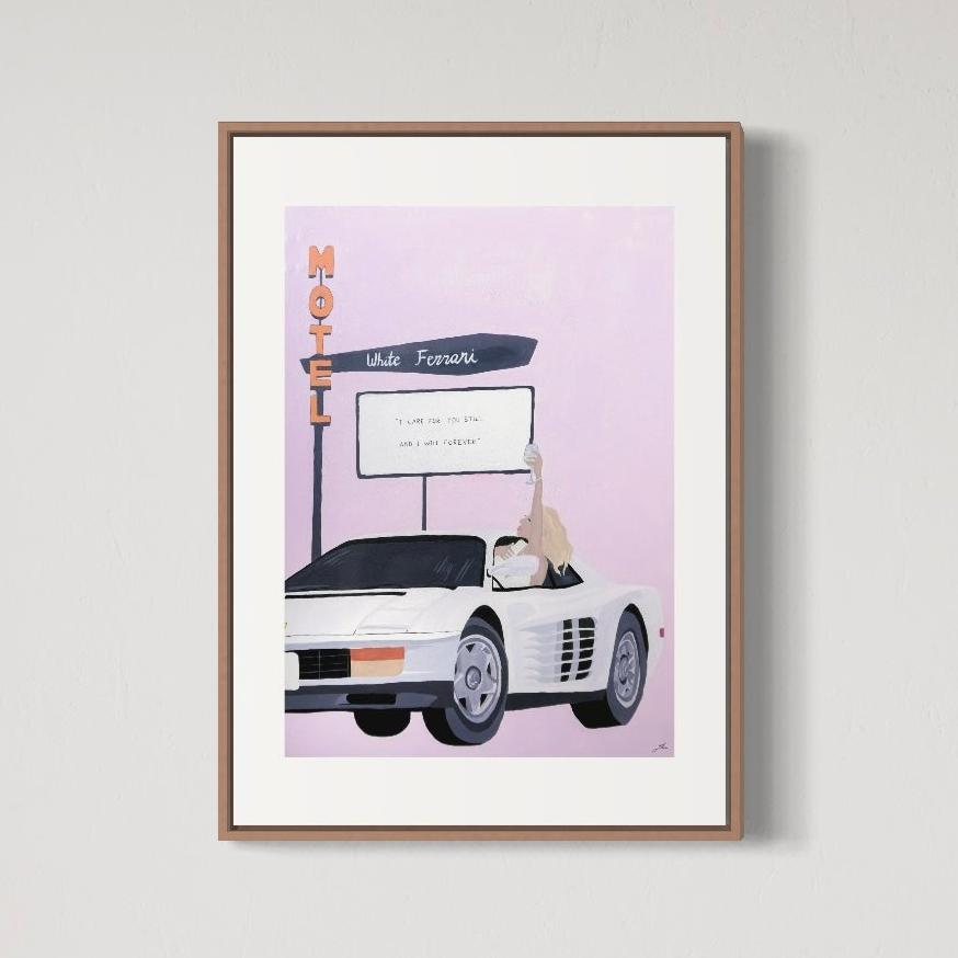 White Ferrari - Poster