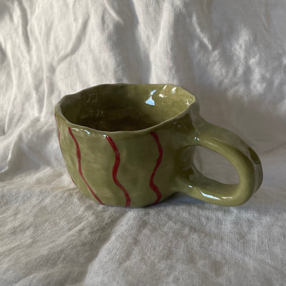 CUP GREEN AND RED