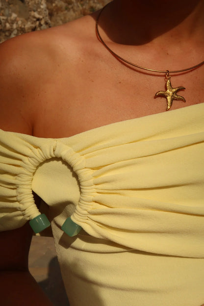 HONEYSUCKLE - Silver Starfish Necklace