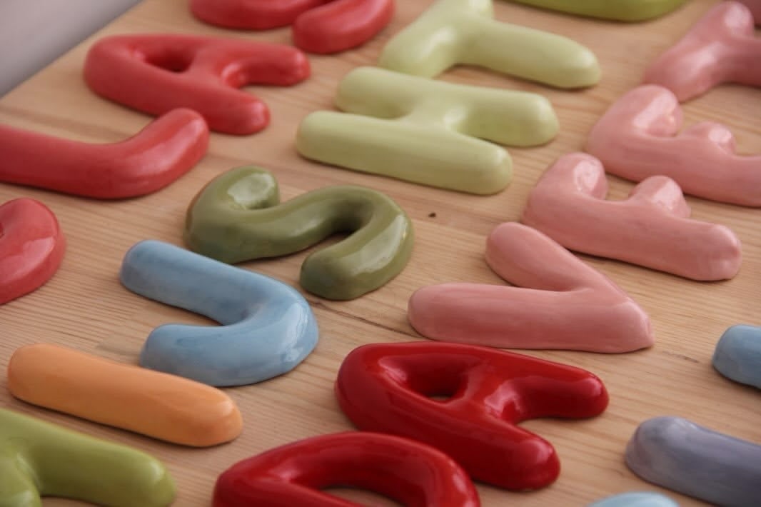 Handmade ceramic letters (Customizable)