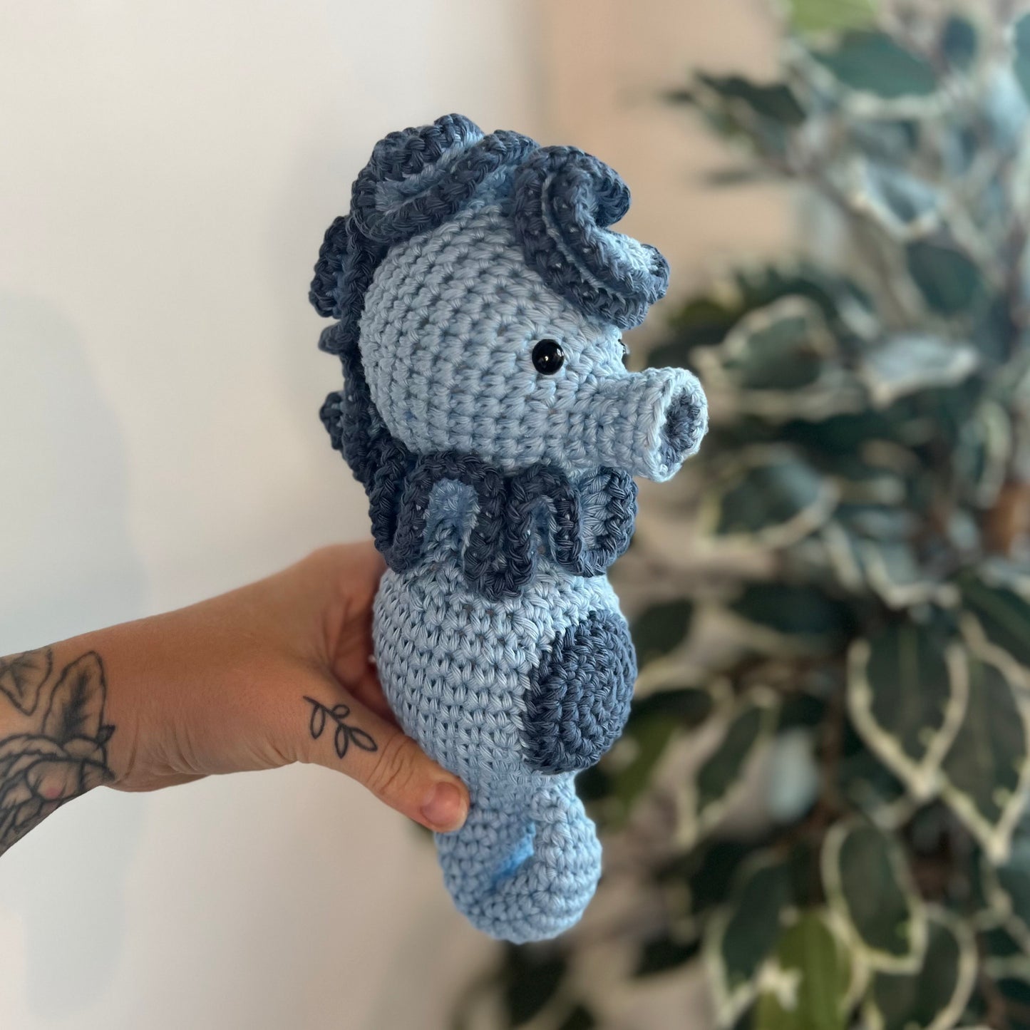 Crocheted Friend - Blue Sea horse