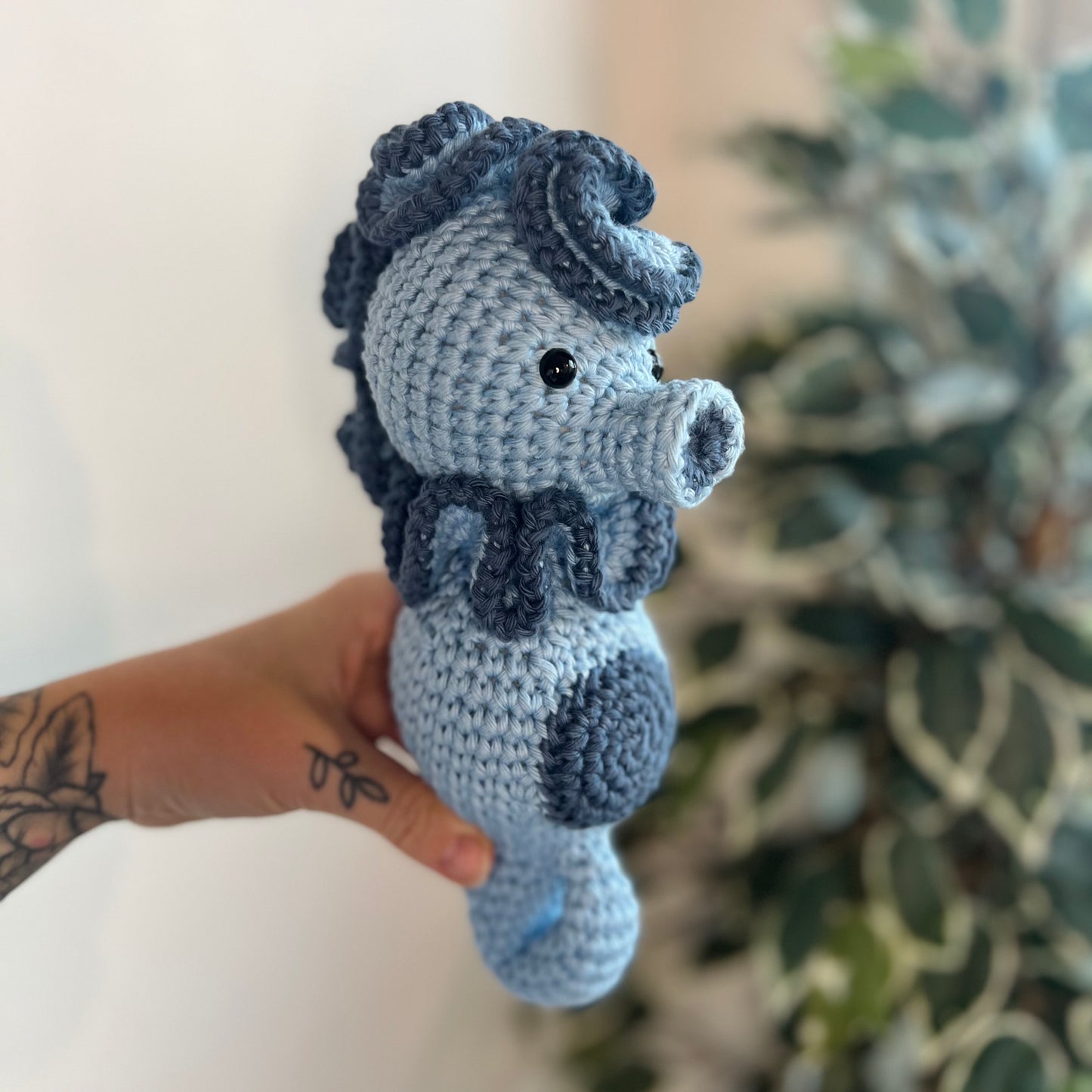 Crocheted Friend - Blue Sea horse