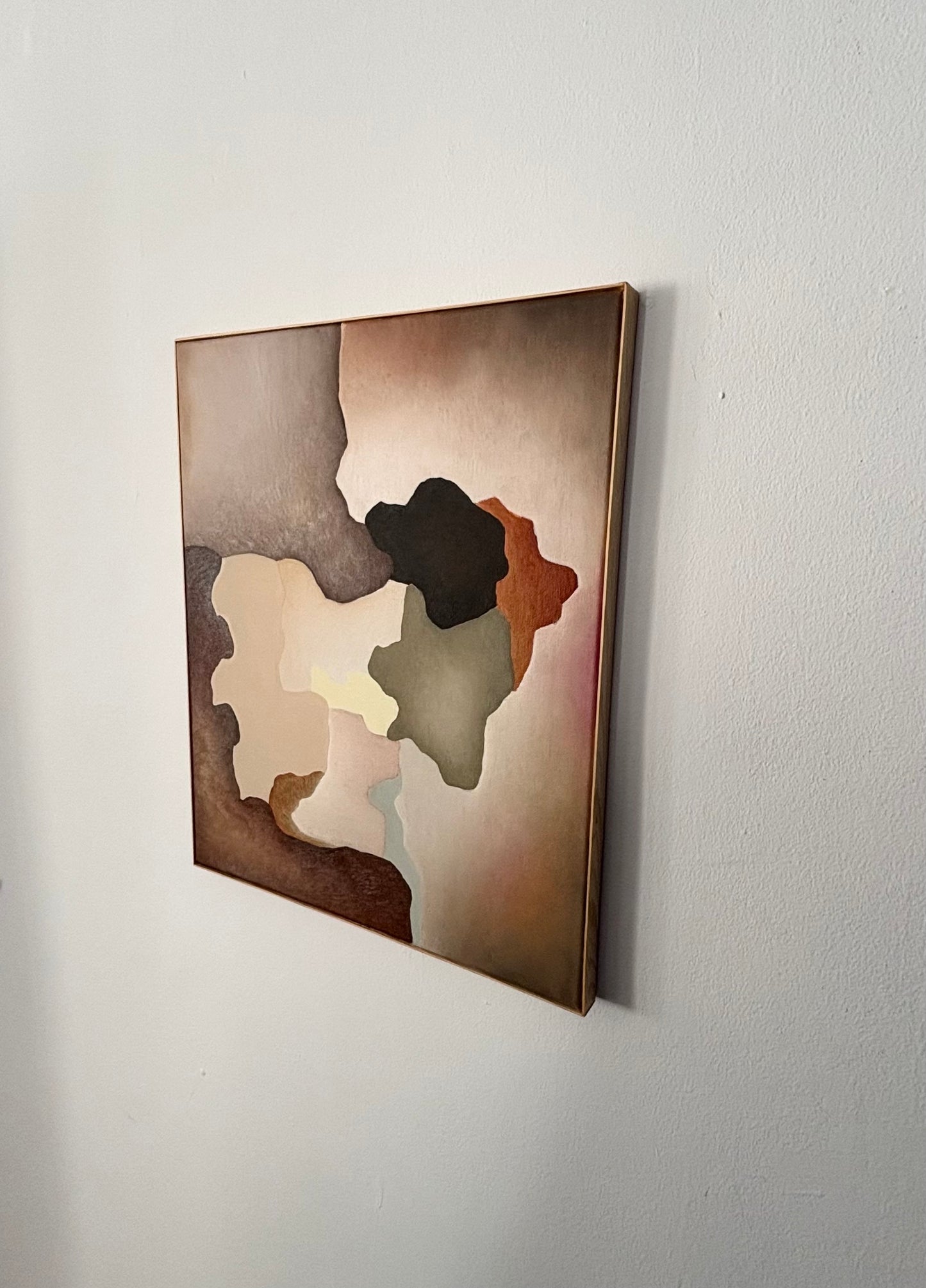 Floating colors 05 (Oil and acrylic on canvas, wooden frame)