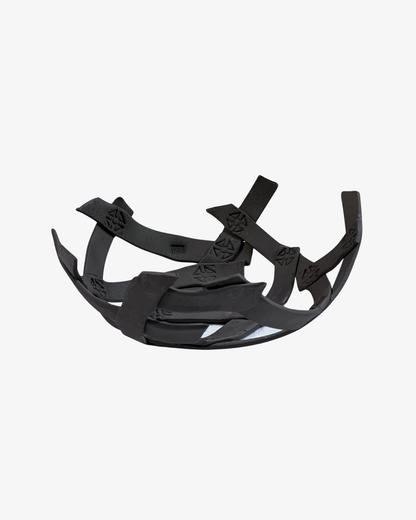 ”Ironband 2” Sort stentøj skulpturel gennembrudt skål, 17 cm