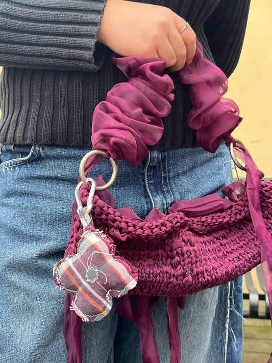 KEYCHAIN FLOWER - CHECKS