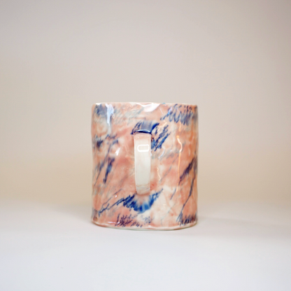 Drawing on cup, one of a kind - Pink/Blue 2.