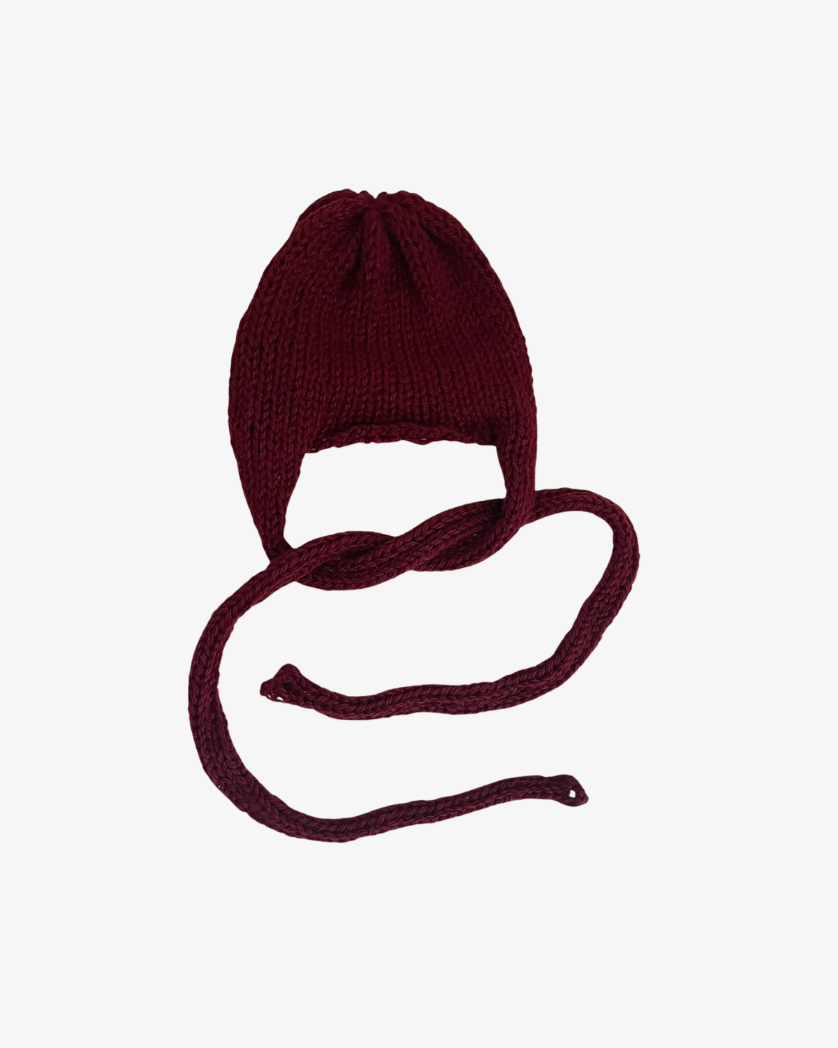 Knitted Bonnet - Maroon