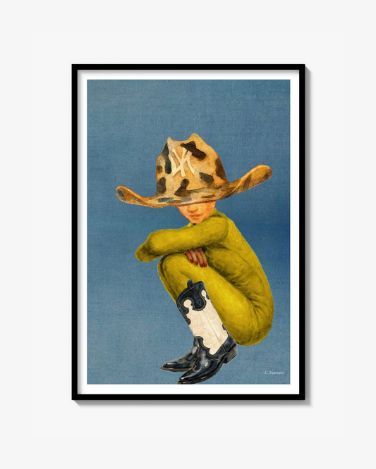 Blue yankee cowgirl Poster