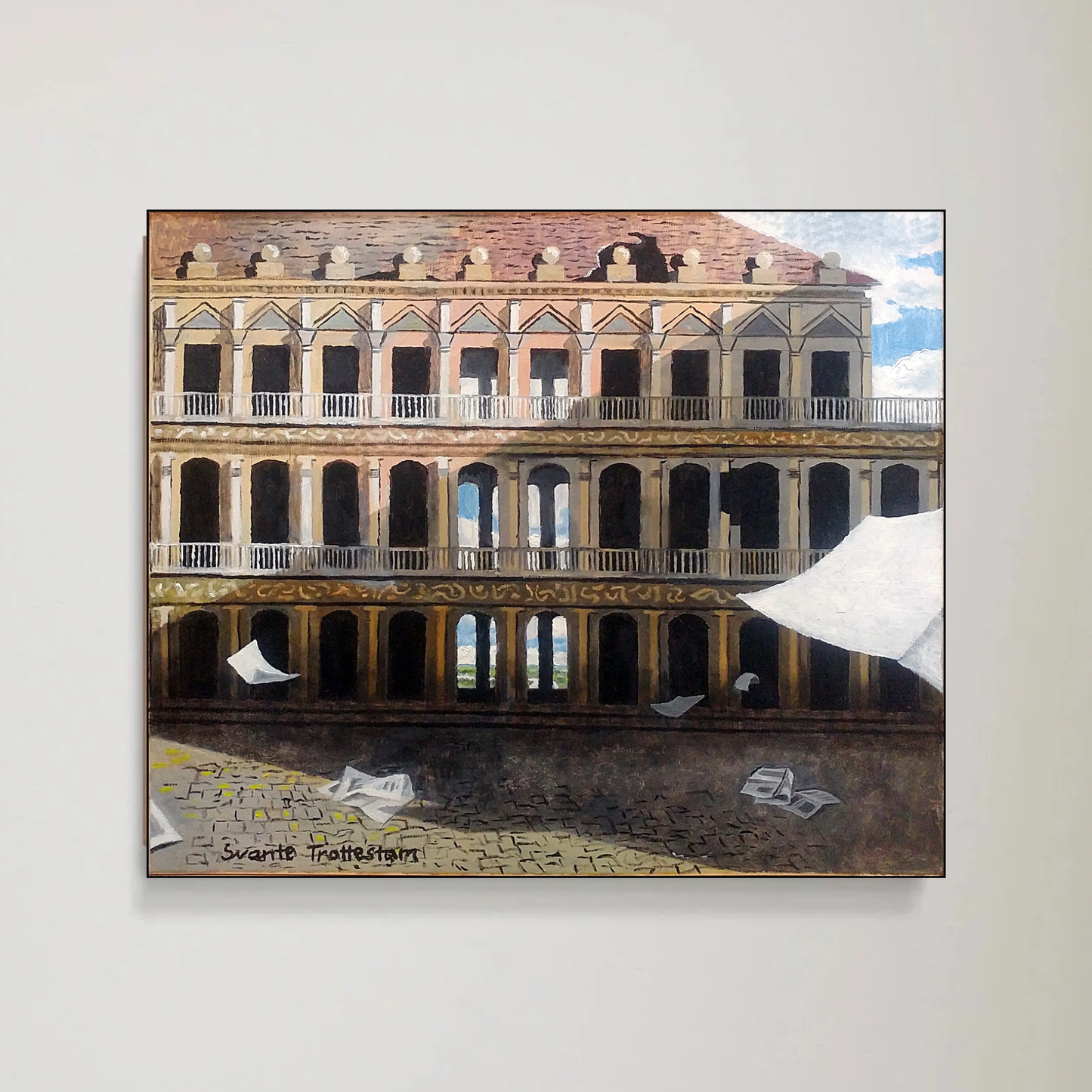 Wind Over the Square, original painting