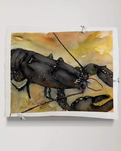 ”Catch of the day” akvarel Original