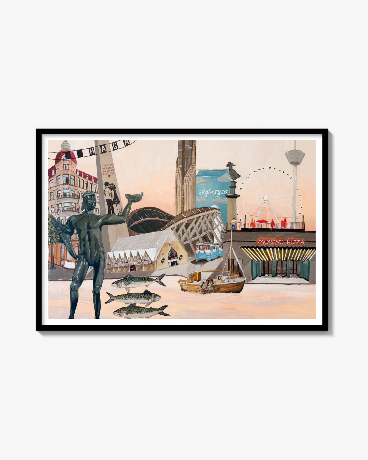 Göteborg i skymning - Poster