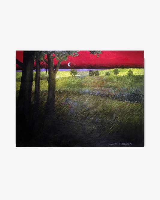 Summer Fields Under a Red Skye Original