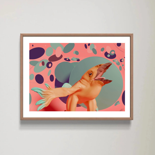 Yellow mountain bird Print