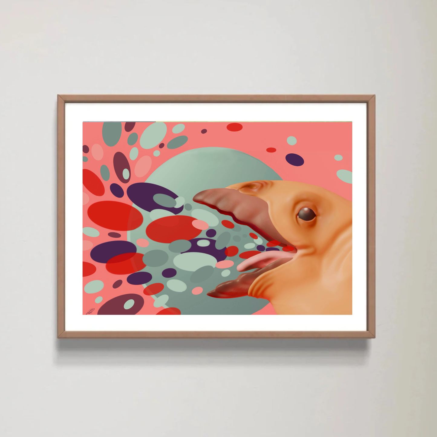 Yellow mountain bird v2 Print